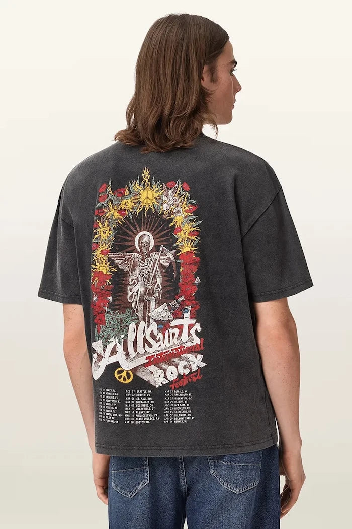 AllSaints Camiseta Oversize de Algodón para Hombre ROQUE