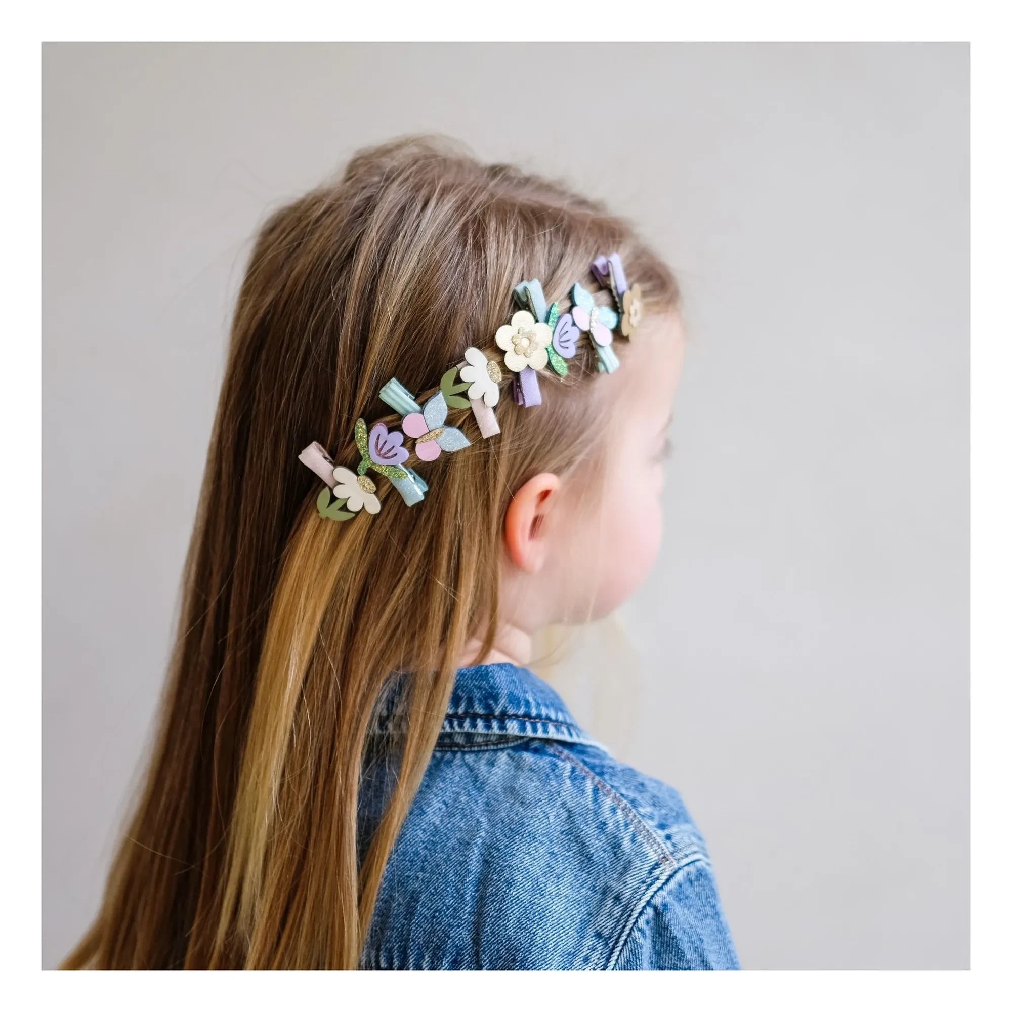Mimi & Lula - Set de 8 horquillas Mini Flor | Lila