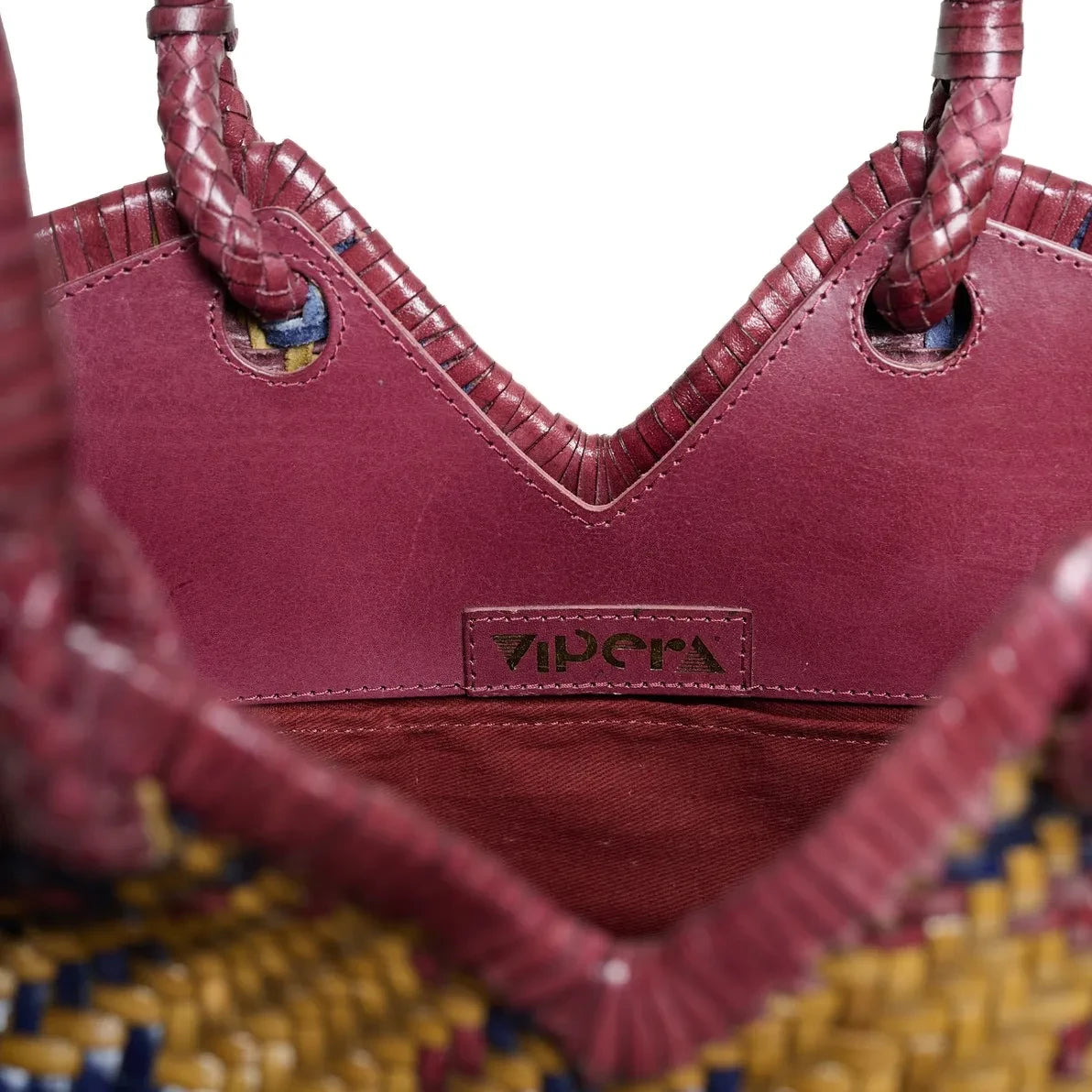 Vipera - Crudelia Madras Deri Tote | Curry amarillo rengi