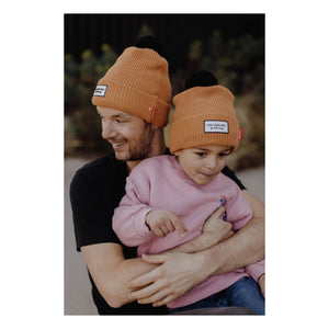 Hello Hossy - Colorblock organik pamuk şapka | Camel