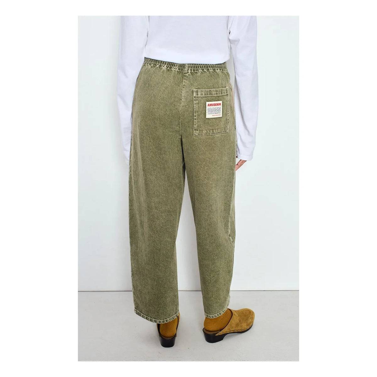 American Vintage - Pantalones de algodón carrot UZATOWN | Olive