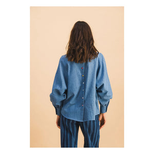Elise Chalmin - Josette Camisa de algodón | Azul