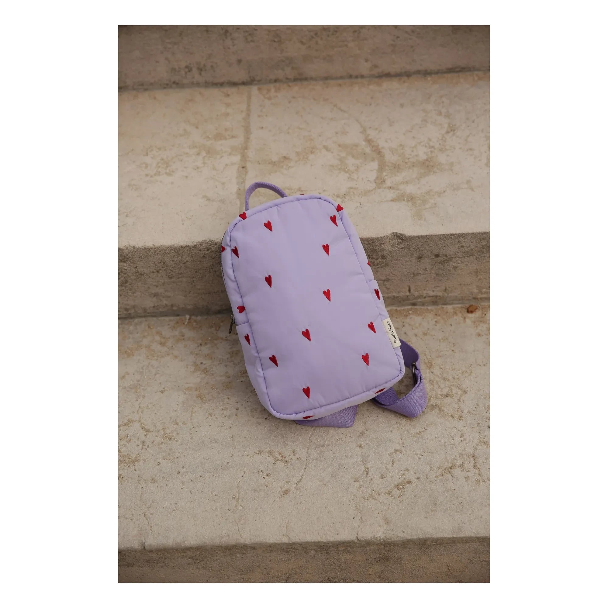 Studio Noos - Mochila Puffy Hearts | Lila