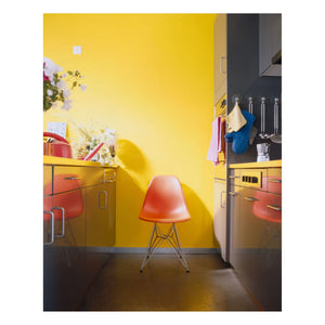 Vitra - Silla de plástico DSR - base cromada - Charles & Ray Eames | Rojo amapola
