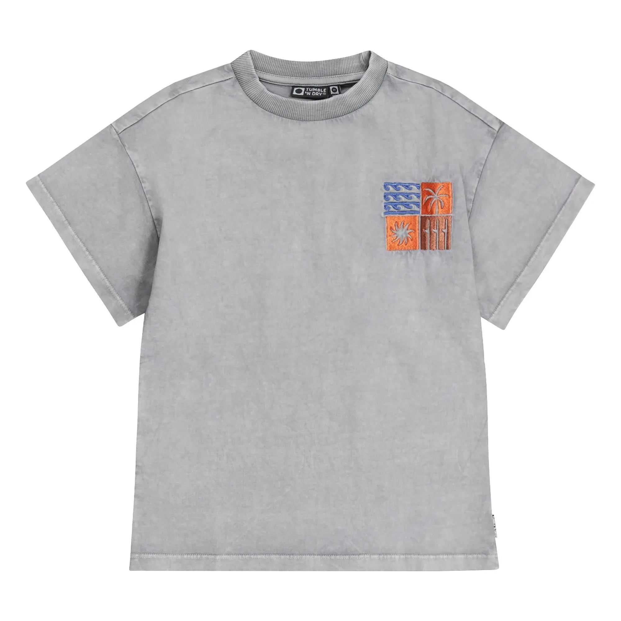 Tumble N'Dry - Camiseta holgada Sunbury Algodón orgánico | Gris claro