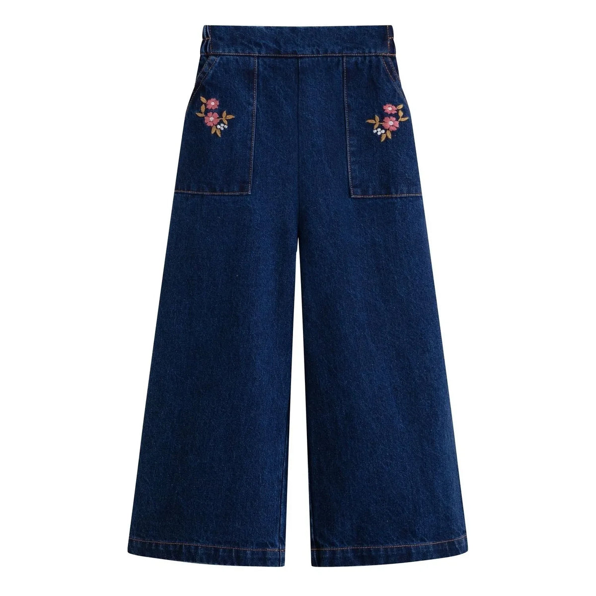 C'era Una Volta - Jeans con Bolsillos y Bordados Kona | Azul