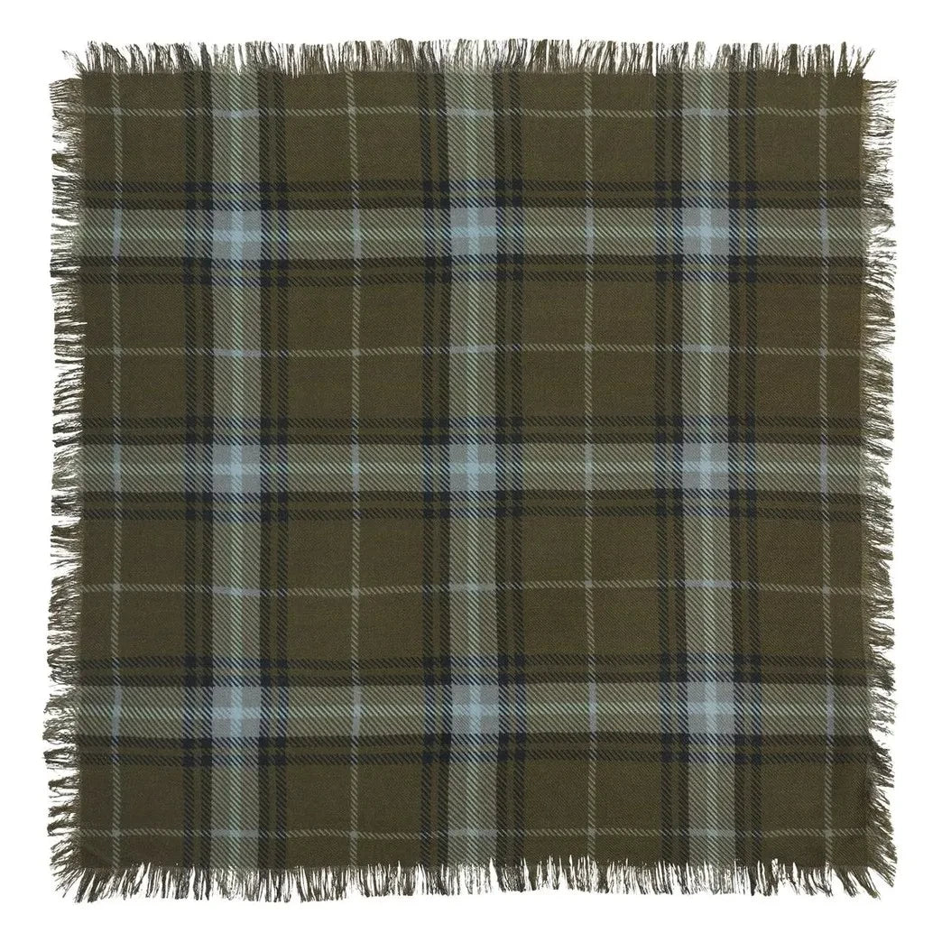 Bompard - Swann Tartan Kaşmir Mini Eşarp | Olive