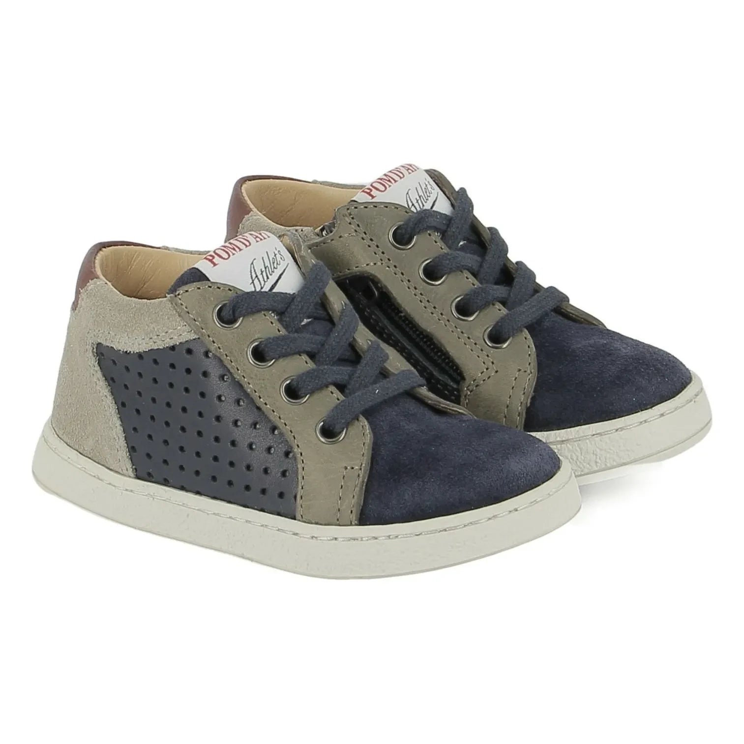 Pom d'Api - Zapatilla Mousse Lace Perfo Velours | Azul marino