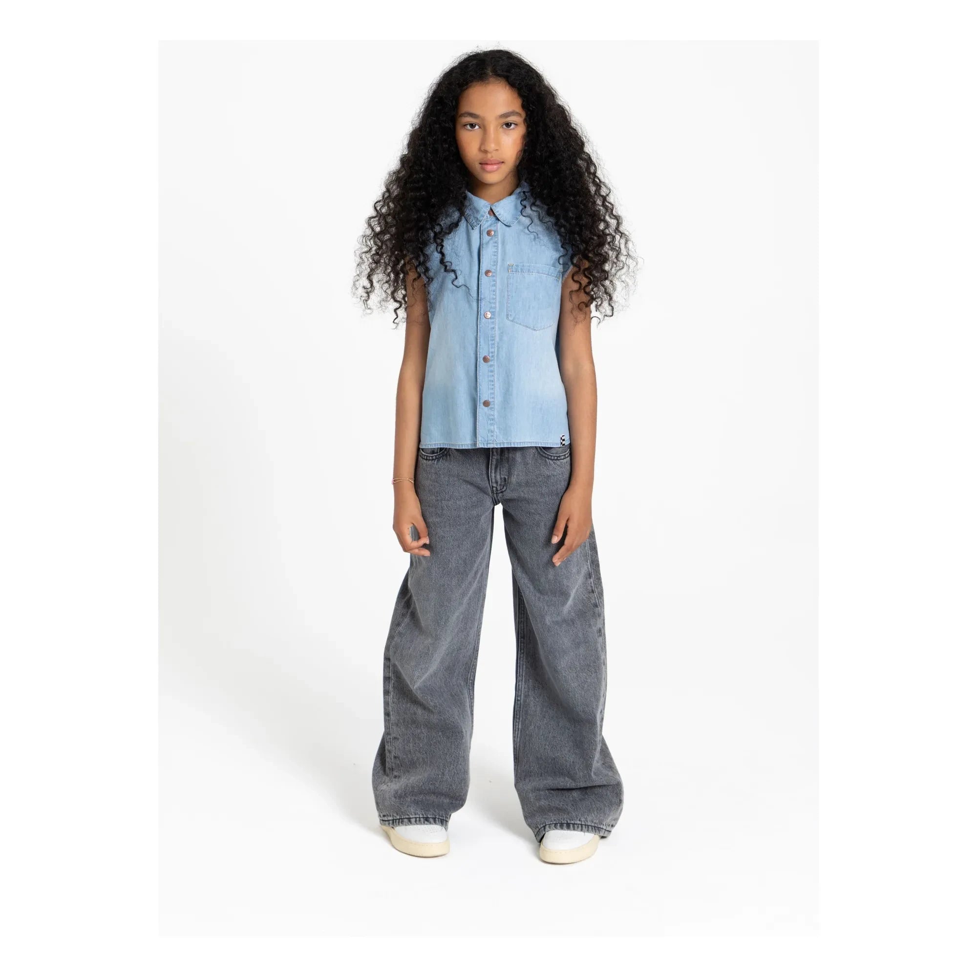 Finger in the nose - Camisa Vaquera Sin Mangas Ella | Gris
