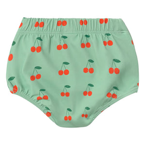 Tinycottons - Braguita de bikini cerezas | Agua verde