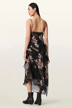Vestido asimétrico con fruncido RUTH