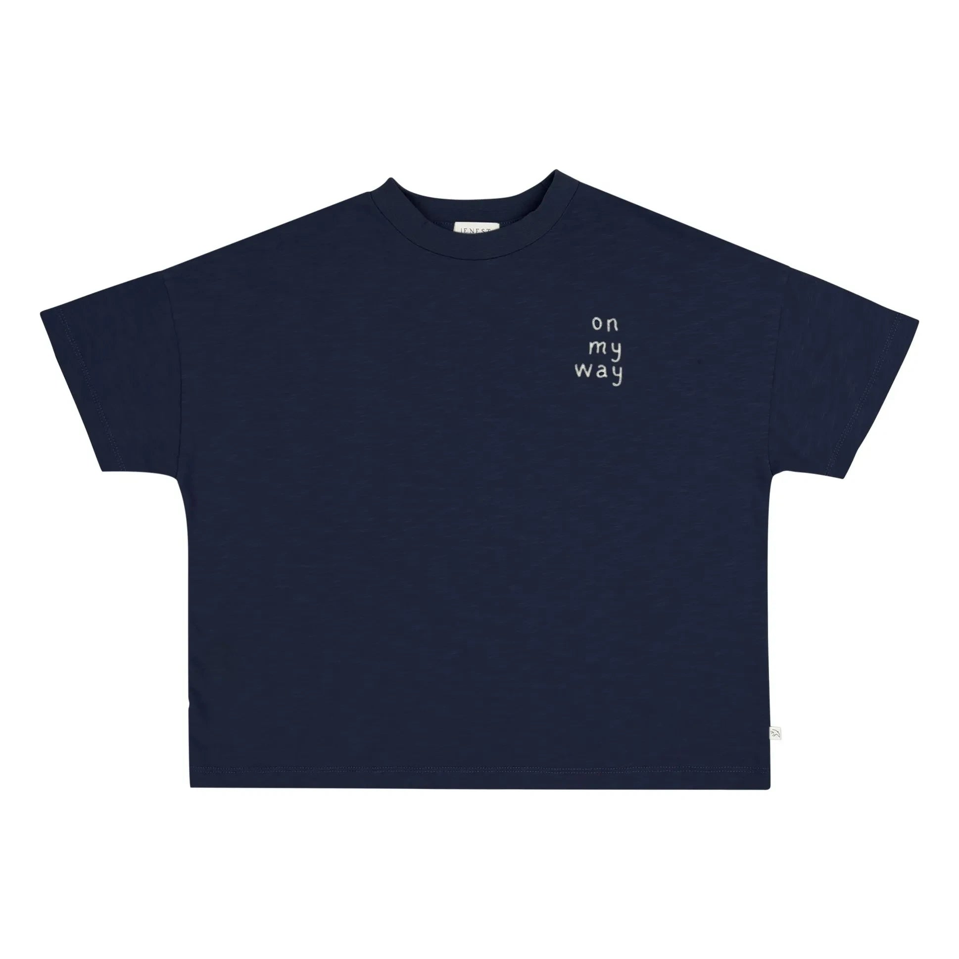 Jenest - Camiseta oversize I'm on my way de algodón orgánico | Azul noche