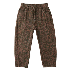 Rylee + Cru - Pantalón Barrel Estampado de Leopardo | Marrón