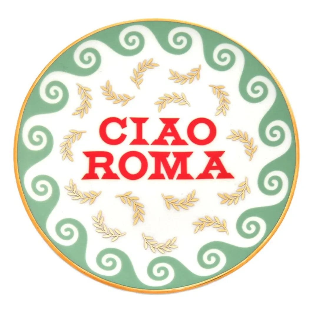 Bitossi - Plato Ciao Roma | Verde