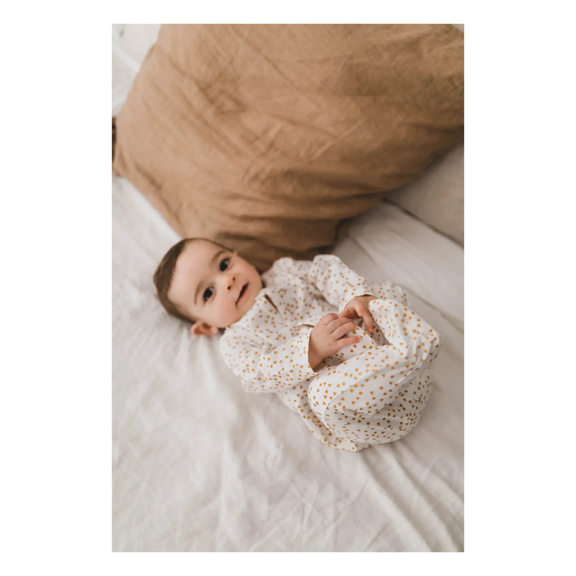 Rose in April - Amalia Jersey Mini Corazón Pijama con patucos | Mostaza