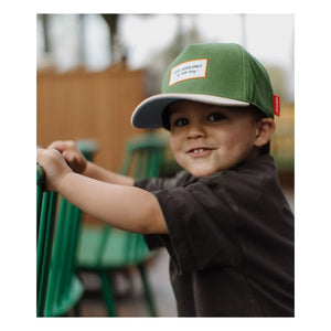 Hello Hossy - Gorra con visera curvada pequeña de algodón orgánico | Verde
