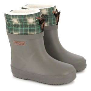 Bonton - Botas de agua de piel de oveja | Caqui