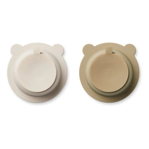 Liewood - Cuencos de silicona antideslizantes Peony - Set de 2 | Arena