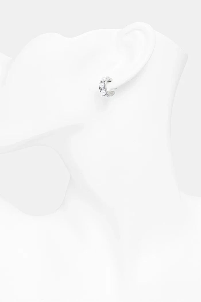 Pendientes de latón con circonitas AllSaints para mujer