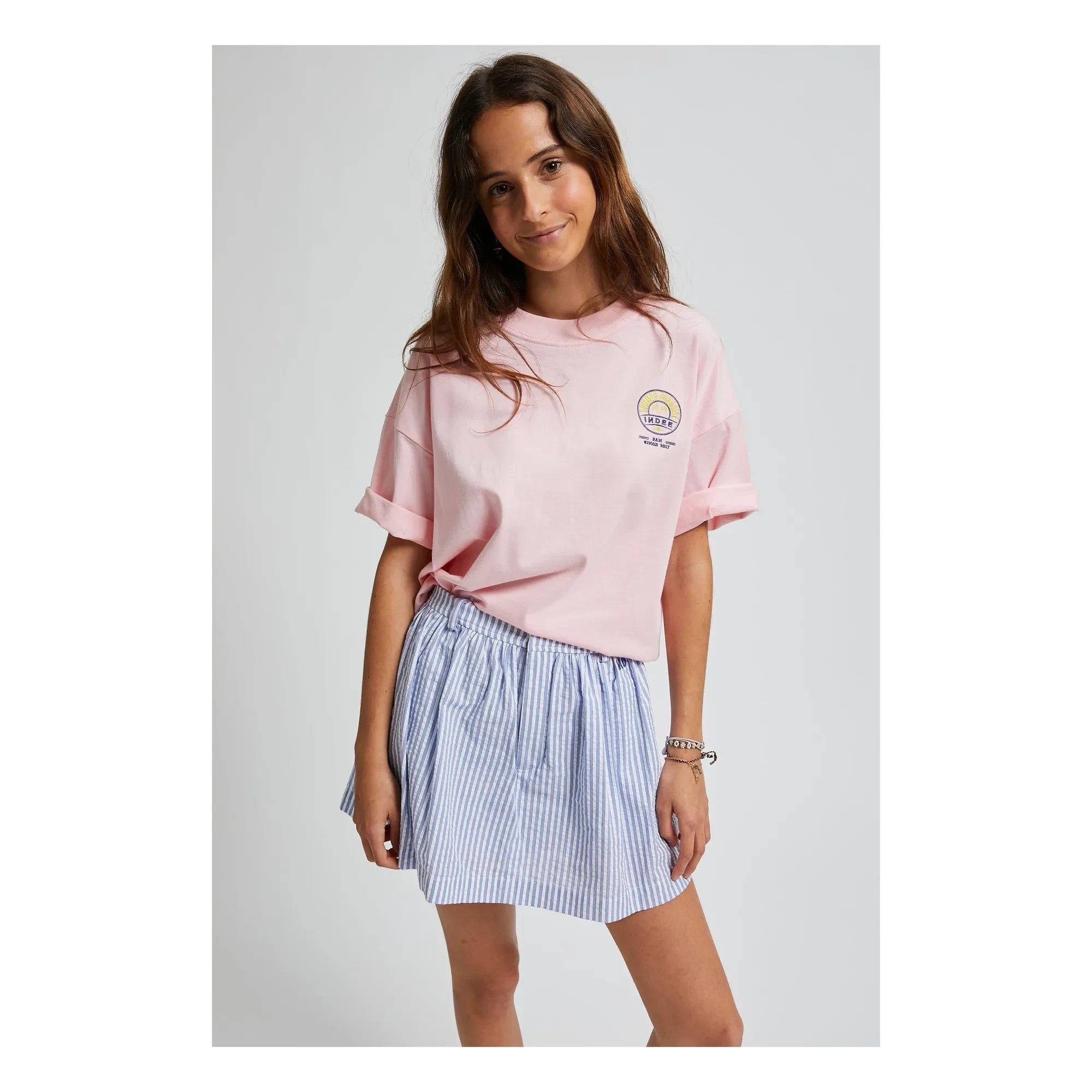 Indee - Pantalón Falda Rayada Vincennes | Azul