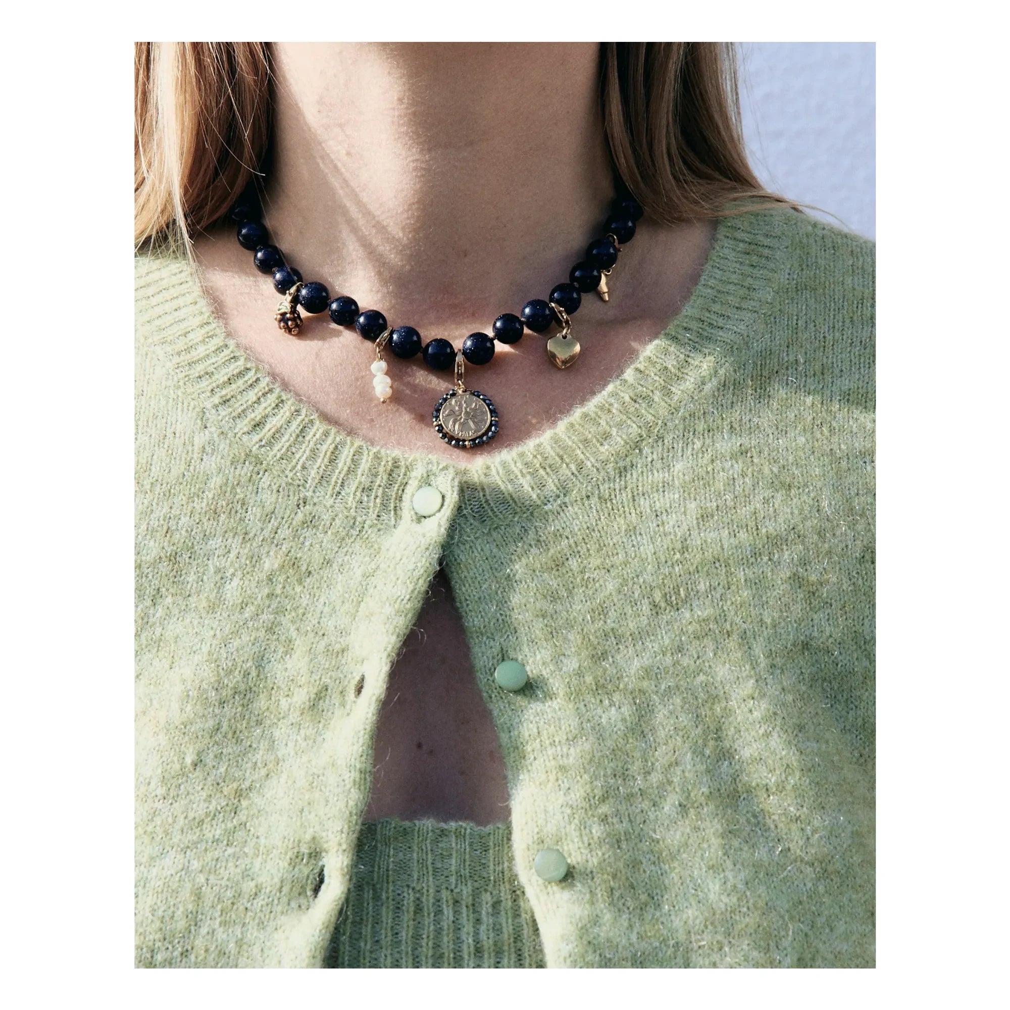 Collar de tostadas francesas Palas | Azul negro
