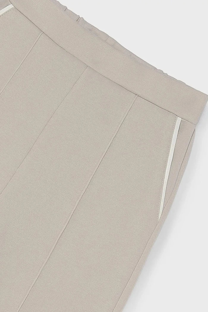 Pantalones lisos de algodón para mujer
