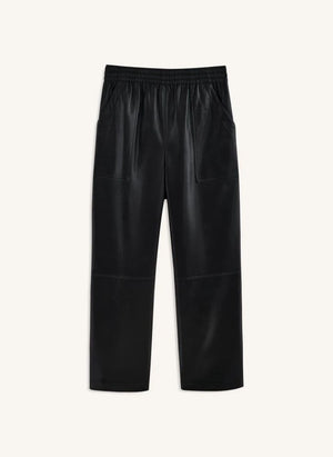 Anine Bing - Pantalones de Cuero Billy | Negro