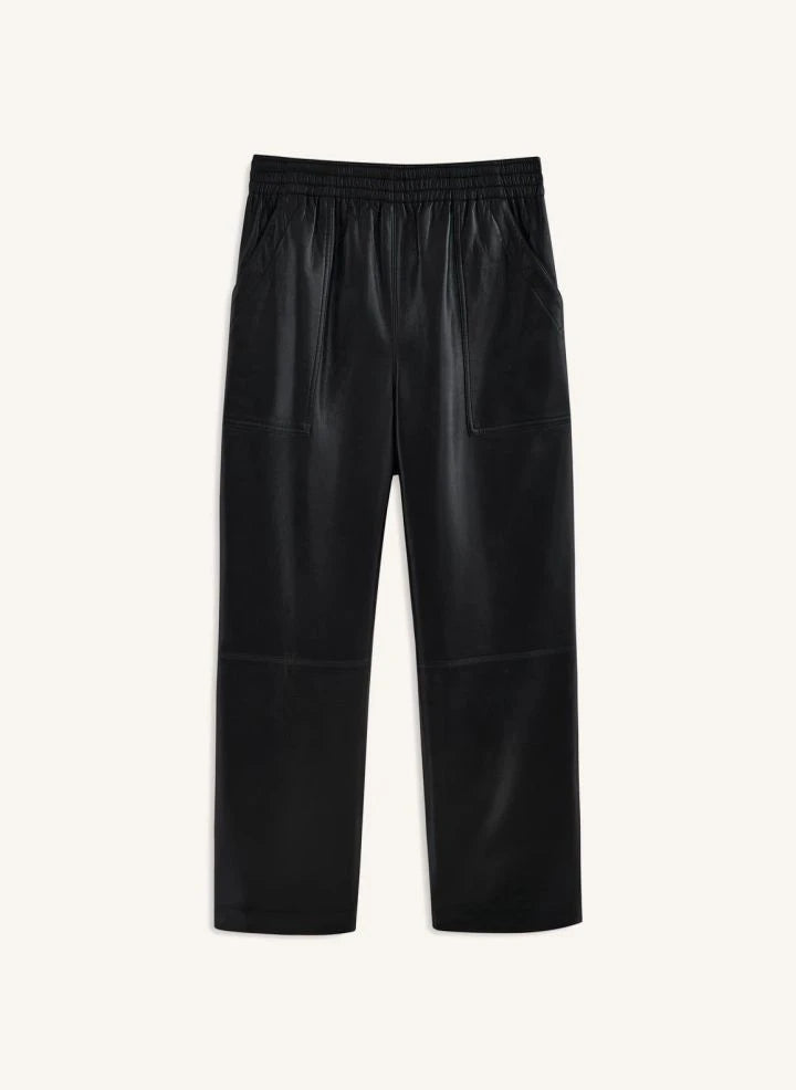Anine Bing - Pantalones de Cuero Billy | Negro