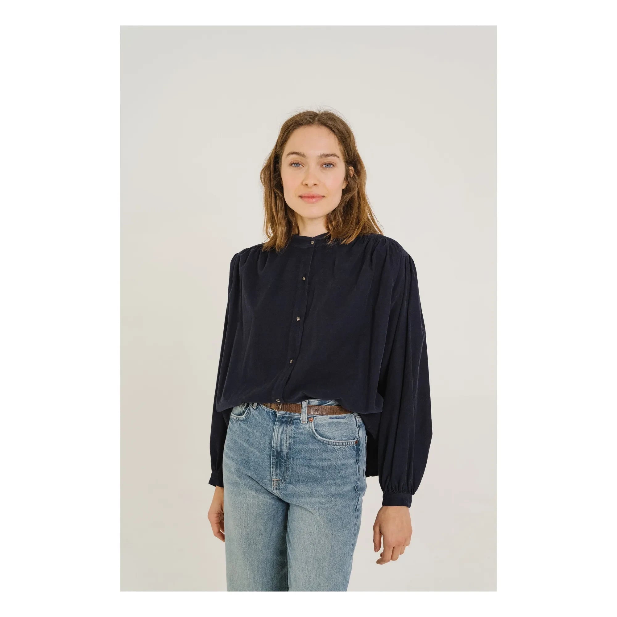 Sacrécoeur - Blouse Giannita Velours Milleraies | Lacivert