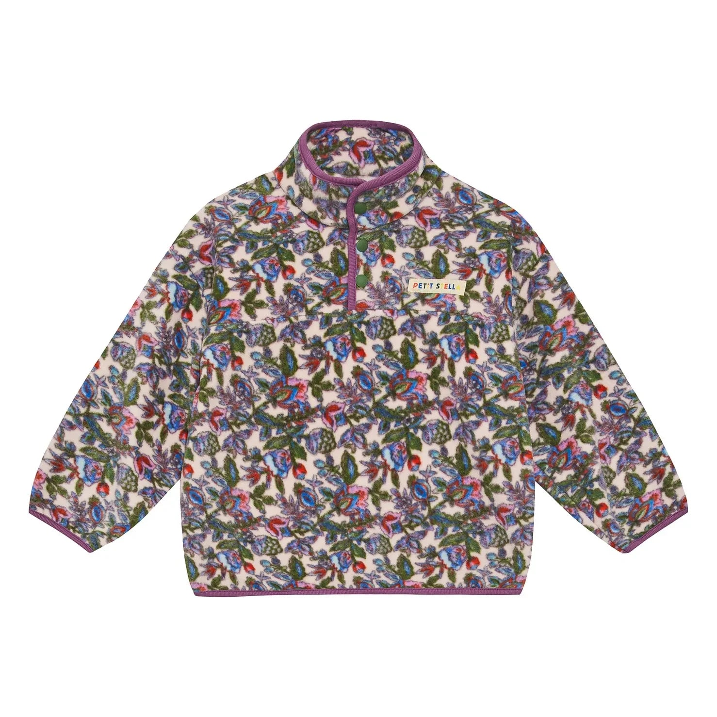 Petit Stella - Çiçek Desenli Polar Set | Mor