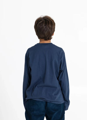 Smallable Kid - Bam "Keep On Moving" Camiseta de Algodón Orgánico | Gris azul