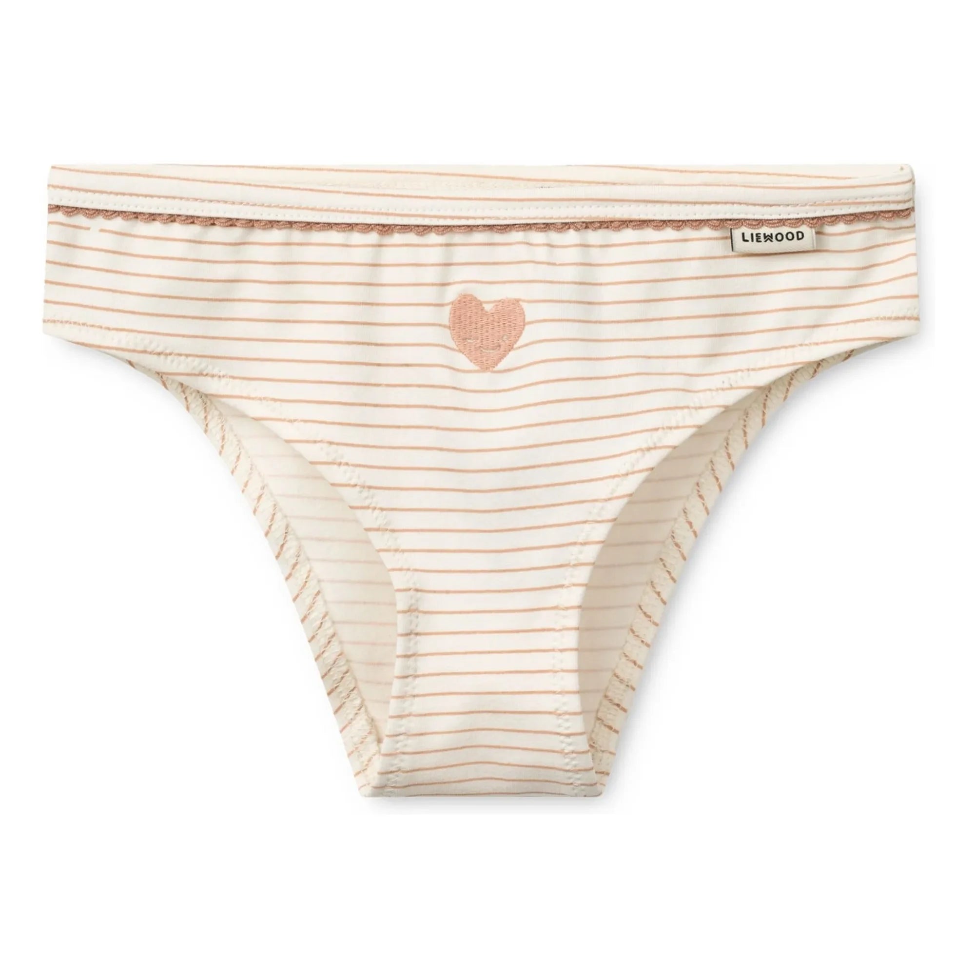 Liewood - Braguitas Aylin de Algodón Orgánico con Estampado de Corazones, Paquete de 3 | Rosa