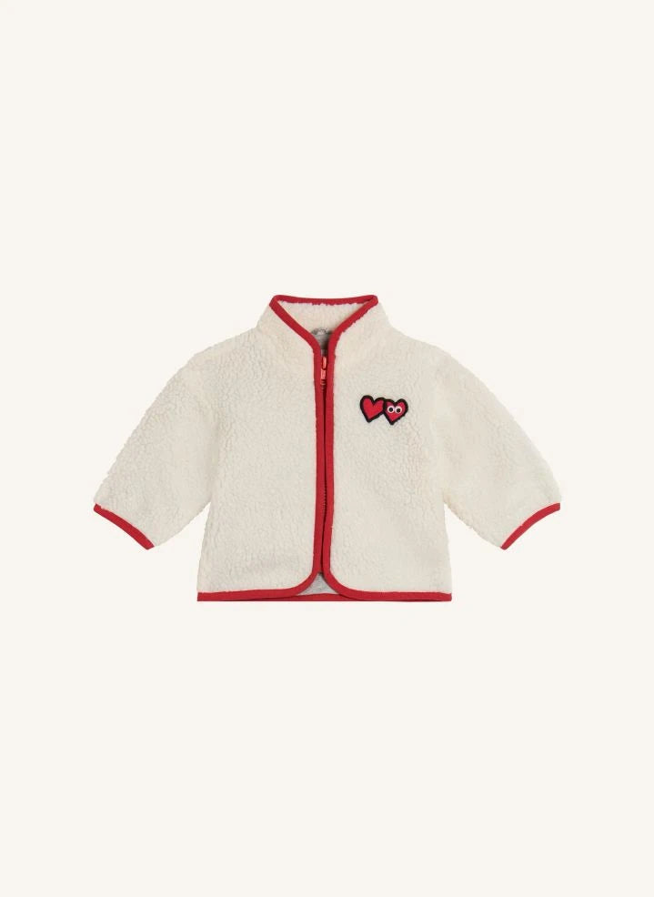 Stella McCartney Kids - Hearts Sherpa Ceket | Fildişi