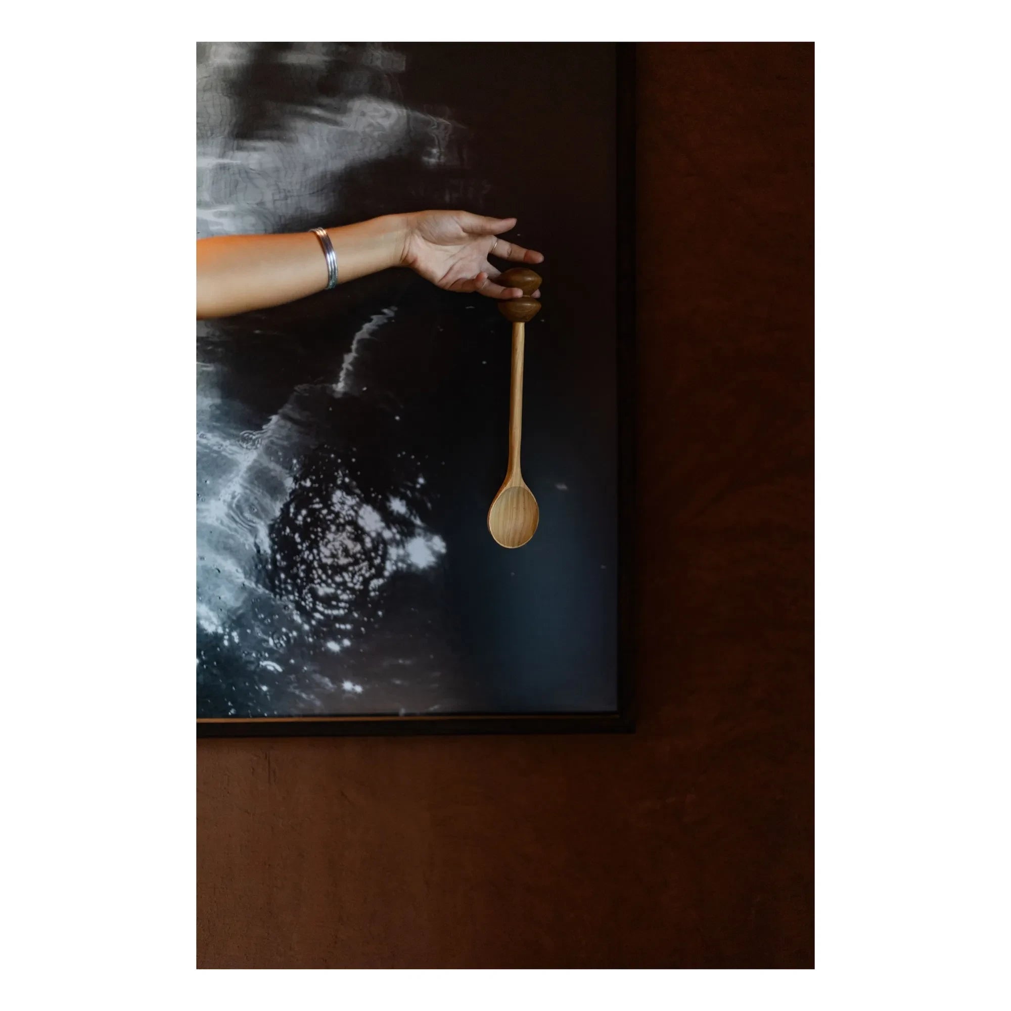 Woodmata - Set para servir ensalada de madera de teca | Madera de teca