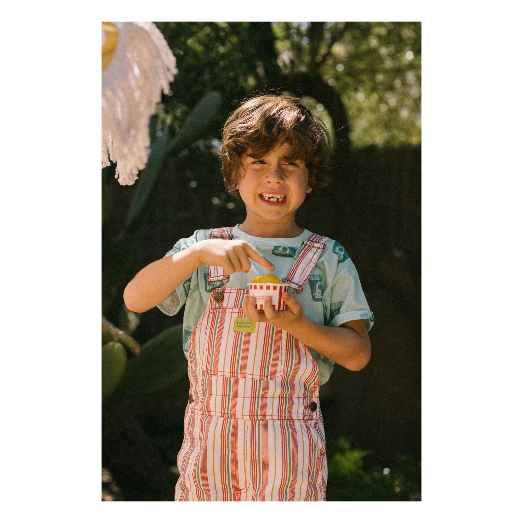 Favorite People - Mono Corto Rayado Lasagna | Rosa