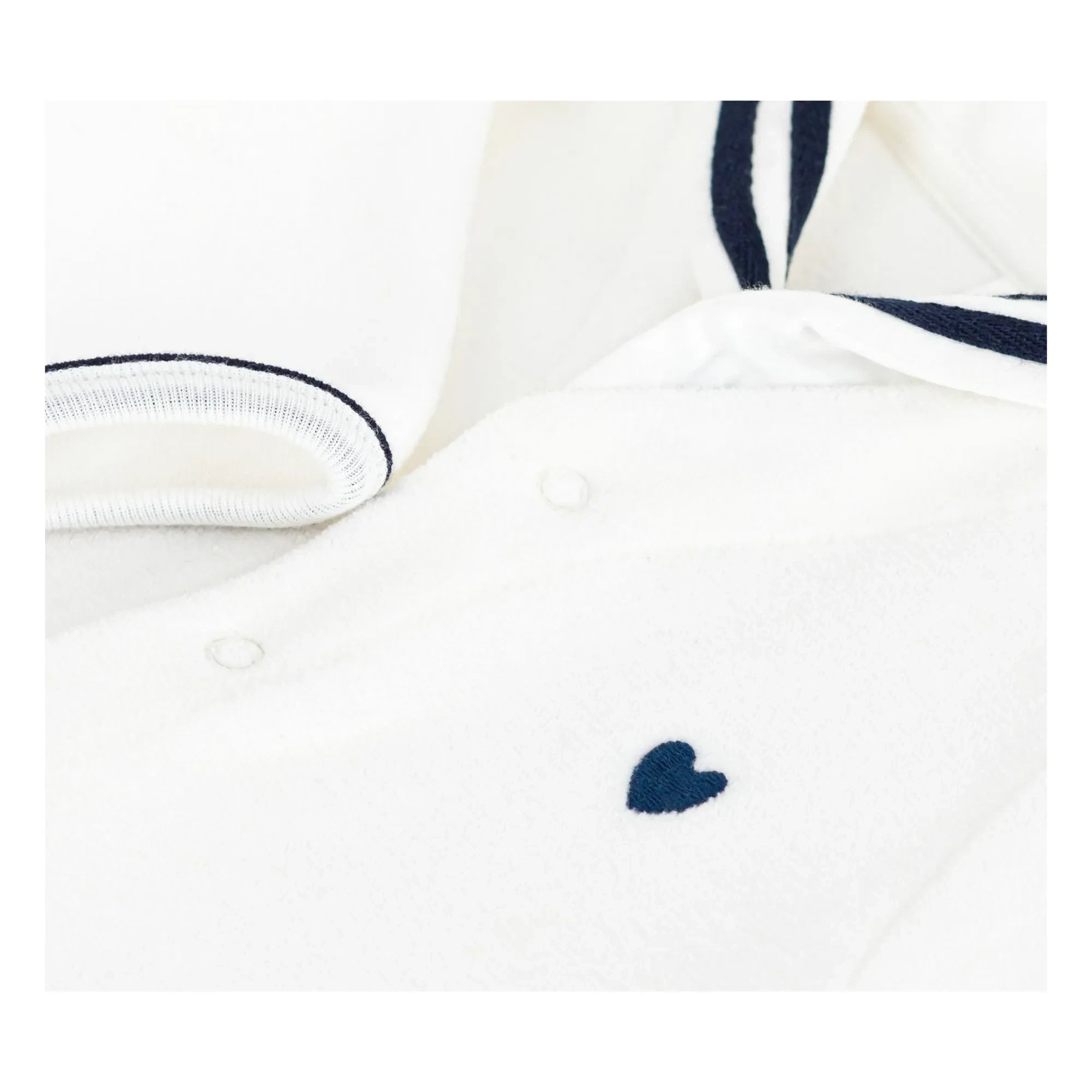 Petit Bateau - Pijama tipo camisón con cuello vareuse | Blanco