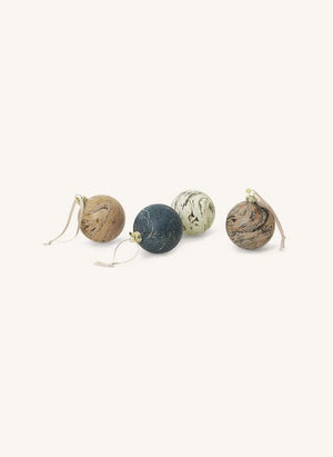 Ferm Living - Bola decorativa con efecto mármol - Set de 4