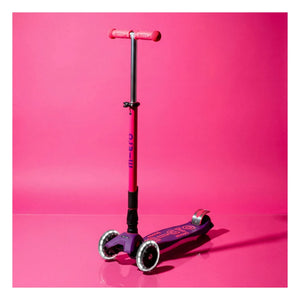 Patinete Micro - Maxi Plegable Neón LED | Rosa