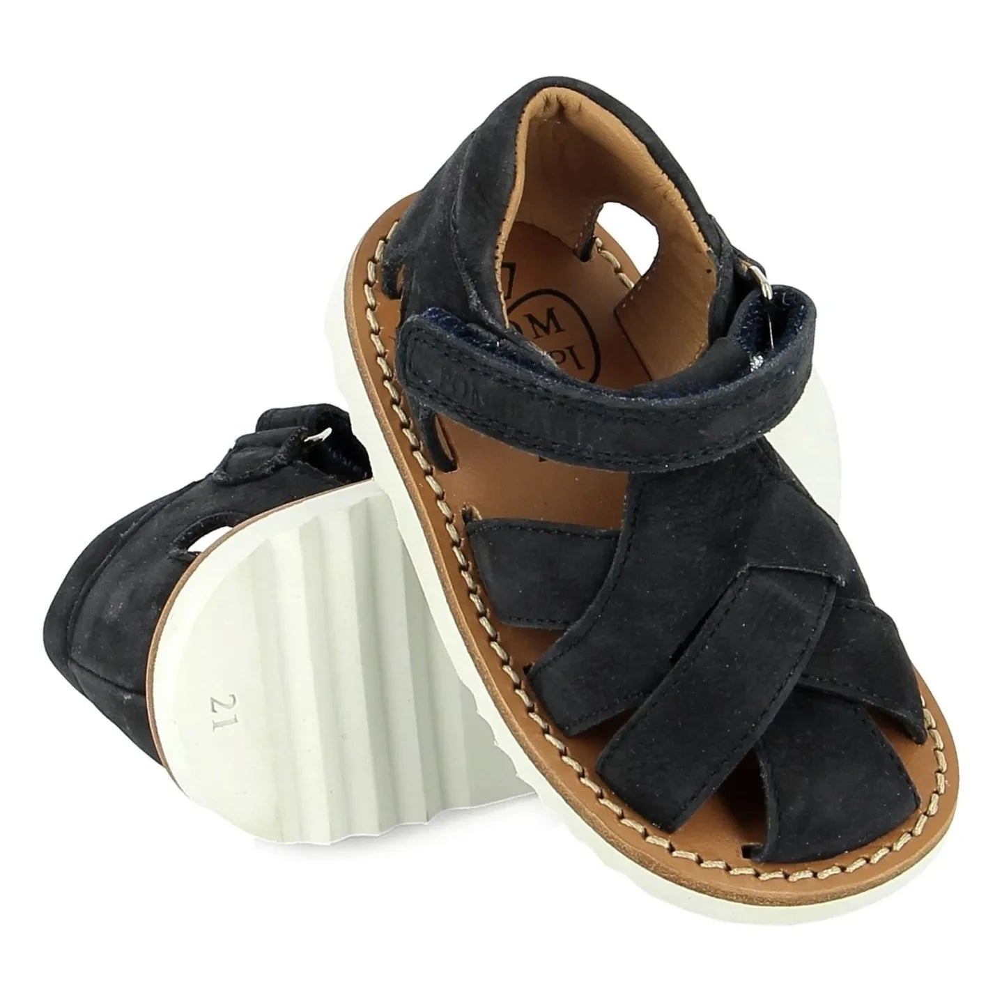 Sandalias Pom d'Api - Waff Cross Nubuck | Azul marino