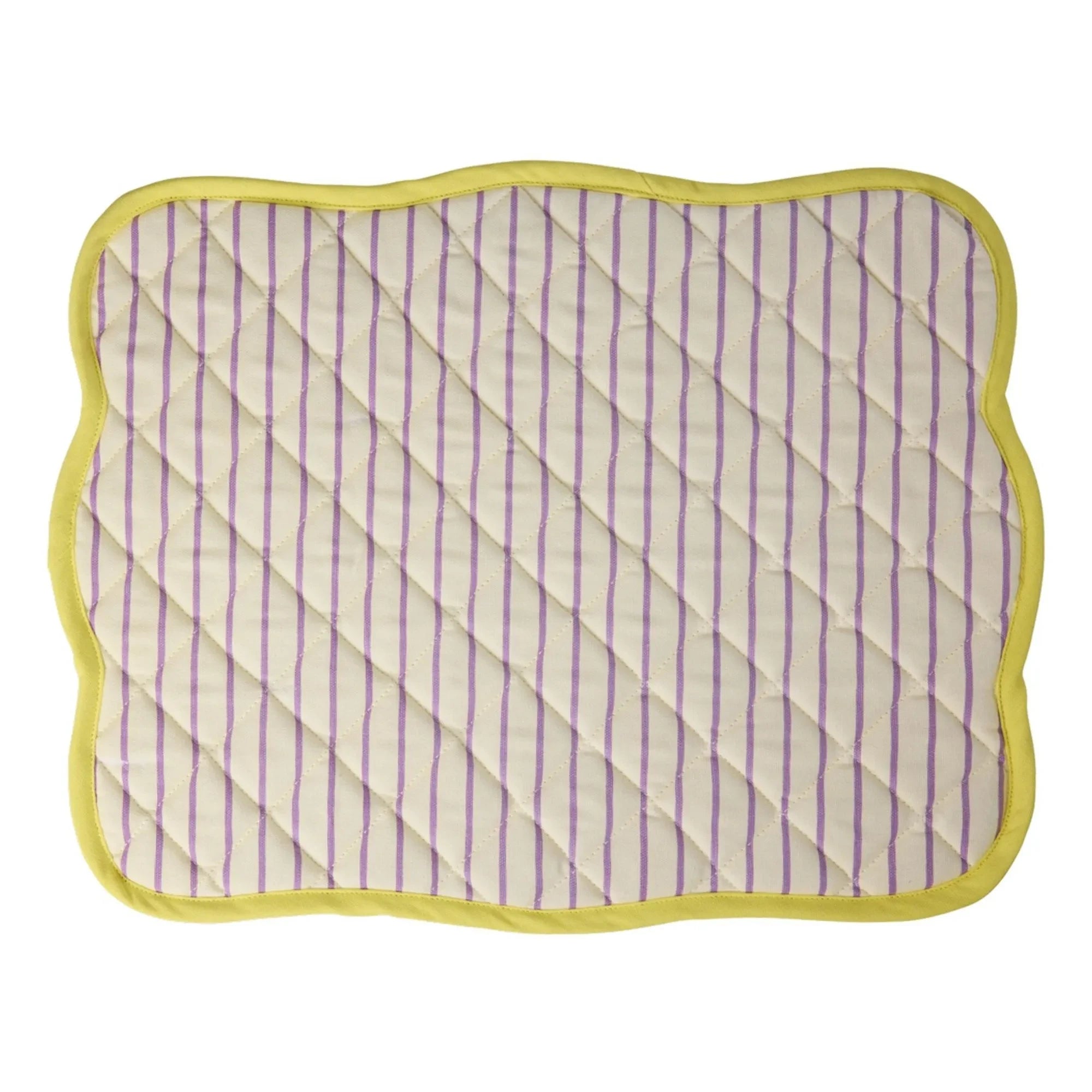 Rice - Mantel individual americano acolchado a rayas | Morado