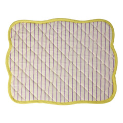 Rice - Mantel individual americano acolchado a rayas | Morado
