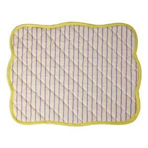Rice - Mantel individual americano acolchado a rayas | Morado