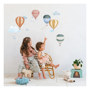 MIMI'lou - Pegatinas de globos aerostáticos de acuarela fáciles