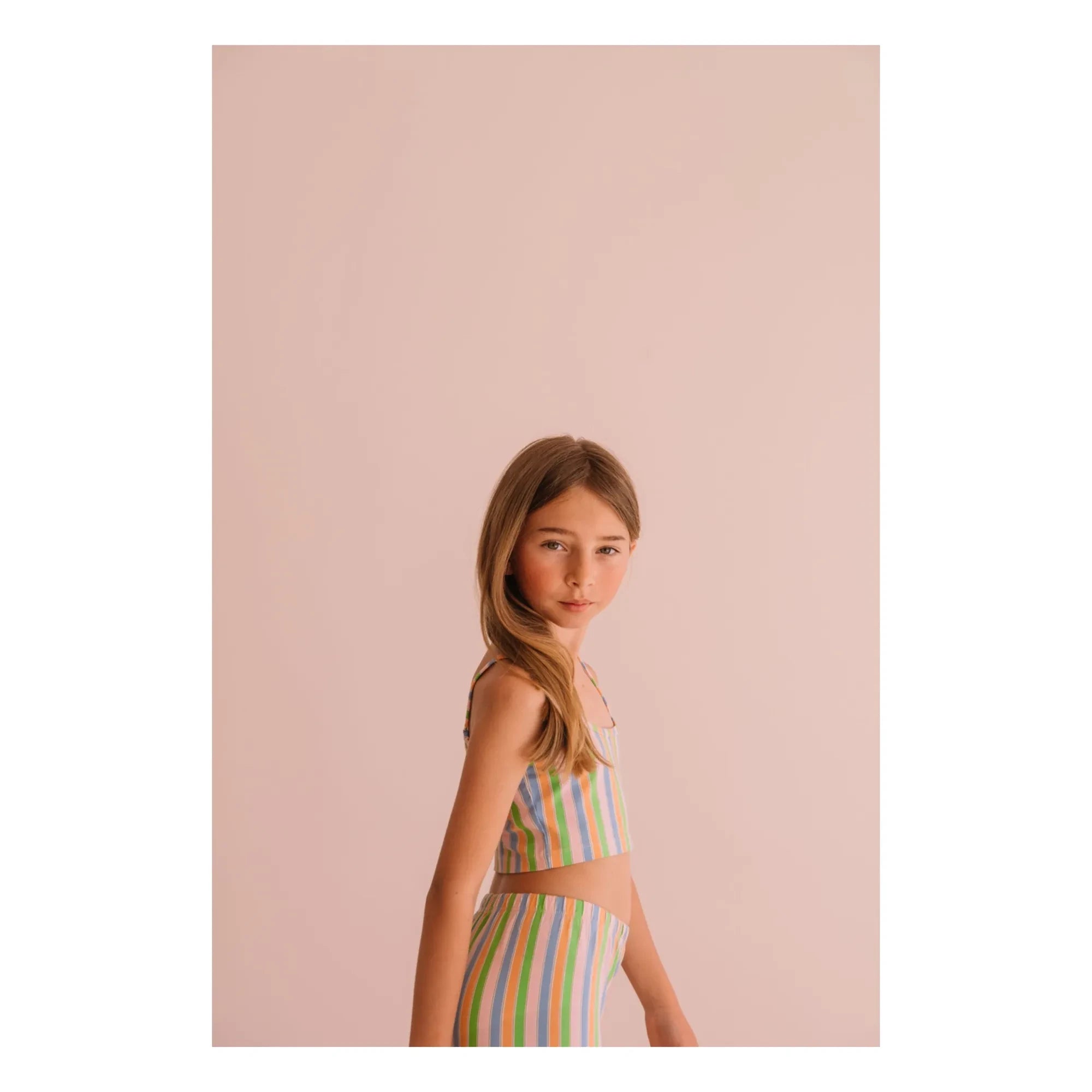 We Are Kids - Nour Leggings de algodón orgánico a rayas | Rosa pálido