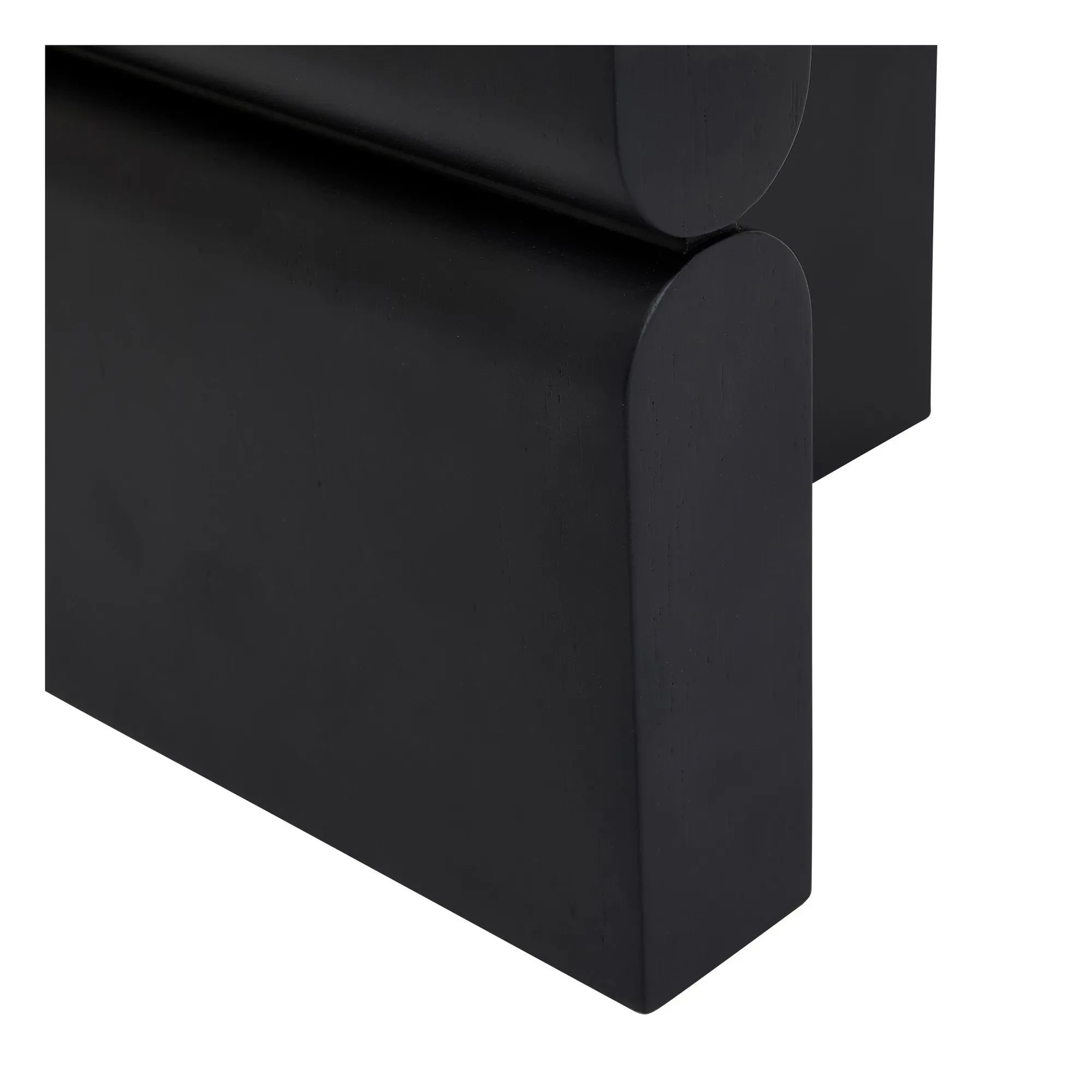 Nobodinoz - Mesita auxiliar Noon de madera lacada | Negro