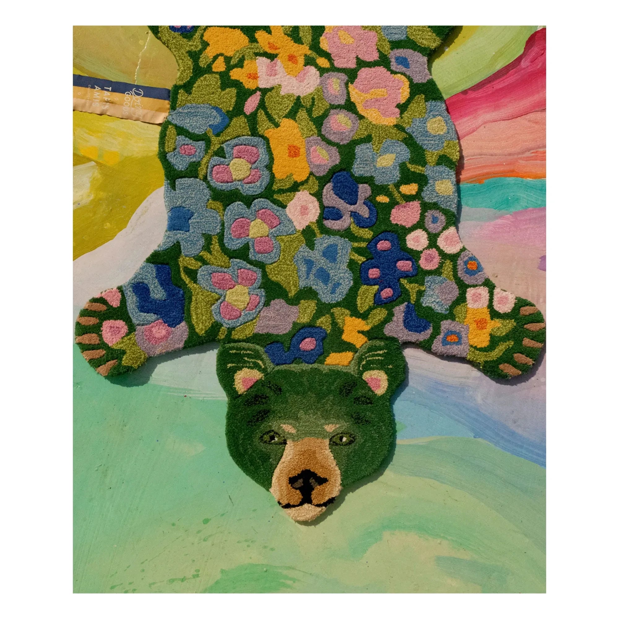 Doing Goods - Alfombra de oso de lana Josie Jardin | Verde