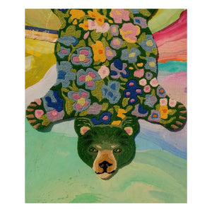 Doing Goods - Alfombra de oso de lana Josie Jardin | Verde