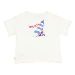Búho - Camiseta de algodón orgánico Waikiki | Blanco