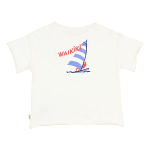 Búho - Camiseta de algodón orgánico Waikiki | Blanco