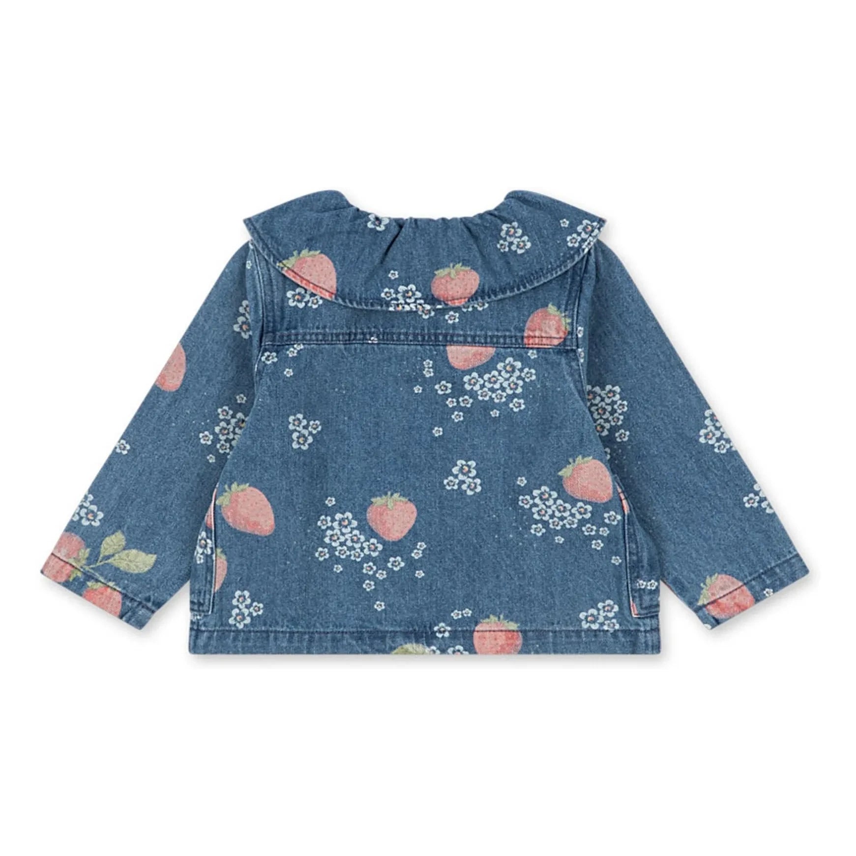 Konges Sløjd - Chaqueta vaquera de algodón orgánico con cuello de fresa | Azul